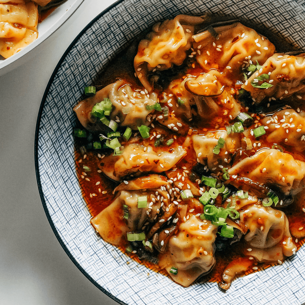Wontons in a bowl.