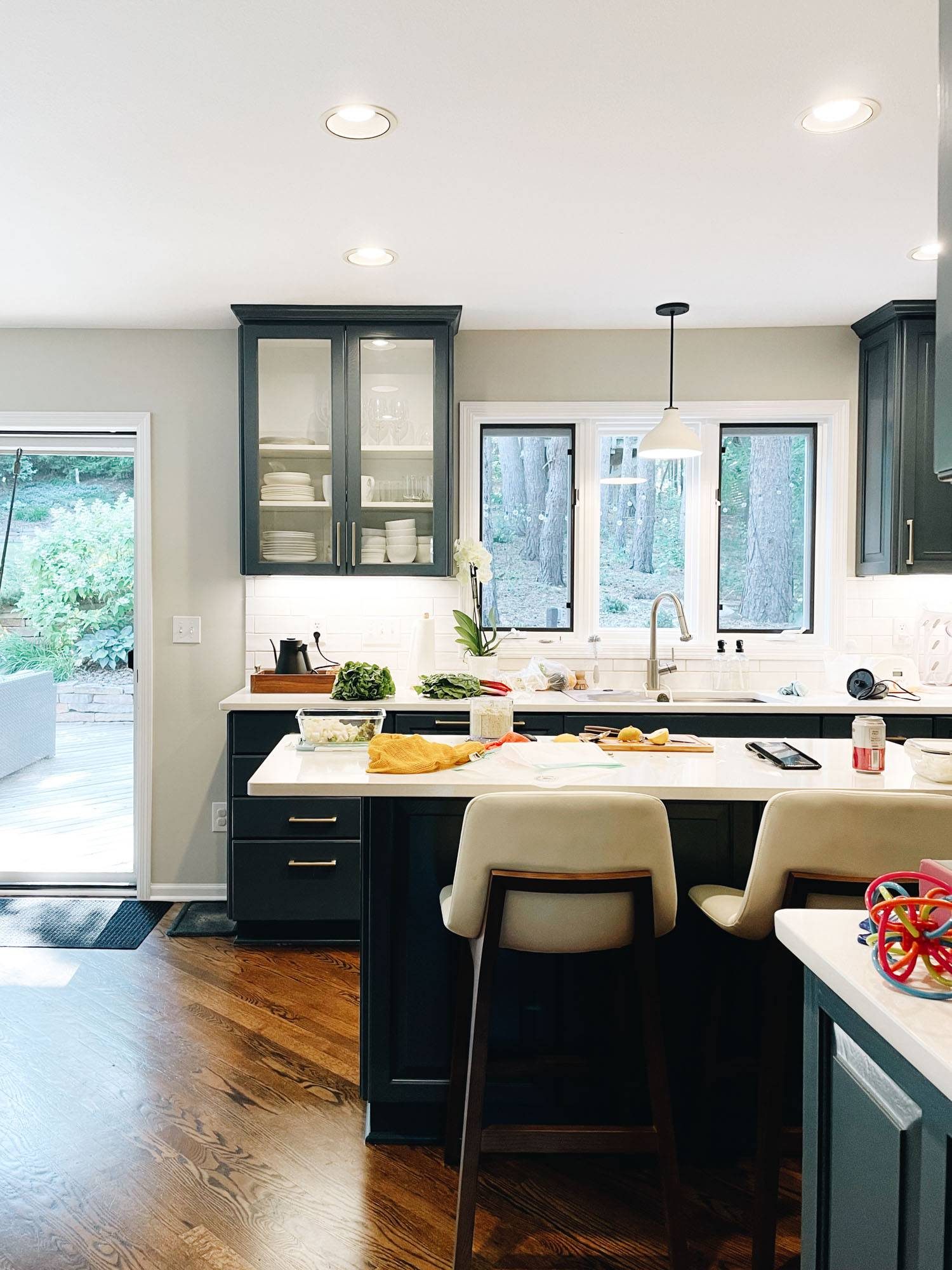 Lindsay's bright kitchen in her home.